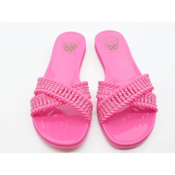 Vince Camuto Sandals Womens 8 Erindra Jelly Studded Slide Cross Strap Slip On - Picture 8 of 11